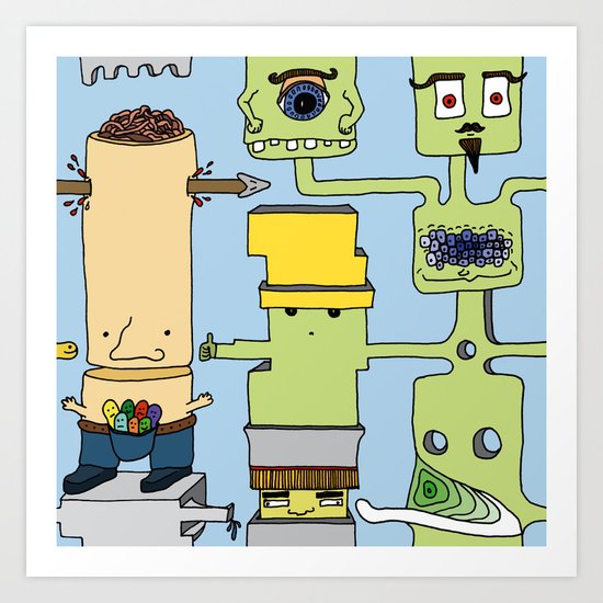 Spaghetti monster Art Print