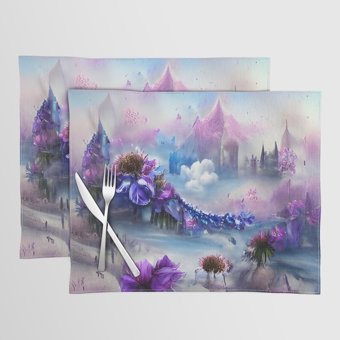 whimsical floral fairy land Placemat