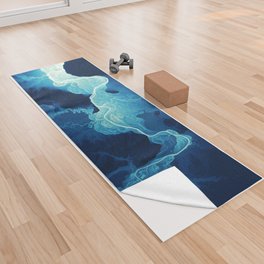 Willamette Channels 10-year Anniversary—Midnight Blue with subtle shaded relief Yoga Towel