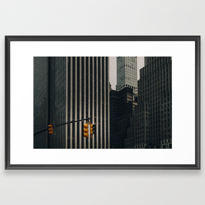 Manhattan Traffic Lights 2 Framed Art Print