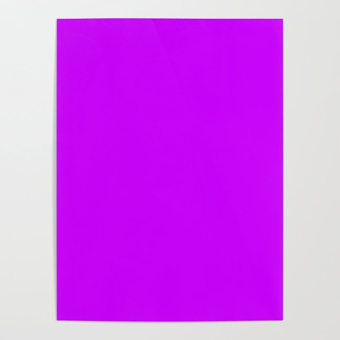 Neon Purple Solid Color Poster