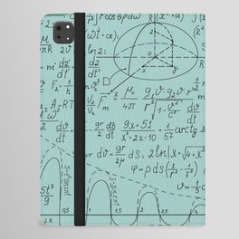 Math Equation Print On Blue Background Pattern iPad Folio Case