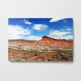 Grand Staircase Escalante Metal Print | Travel, Desert, Color, Nature, Red, Arizona, Photo, Geology, Blue, Rock 
