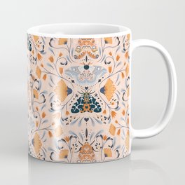 Floral Moths | Peach Coffee Mug