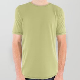 PRIMAVERA GREEN COLOR. Light Olive Solid Color All Over Graphic Tee