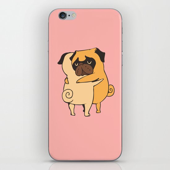 Pug Hugs iPhone & iPod Skin