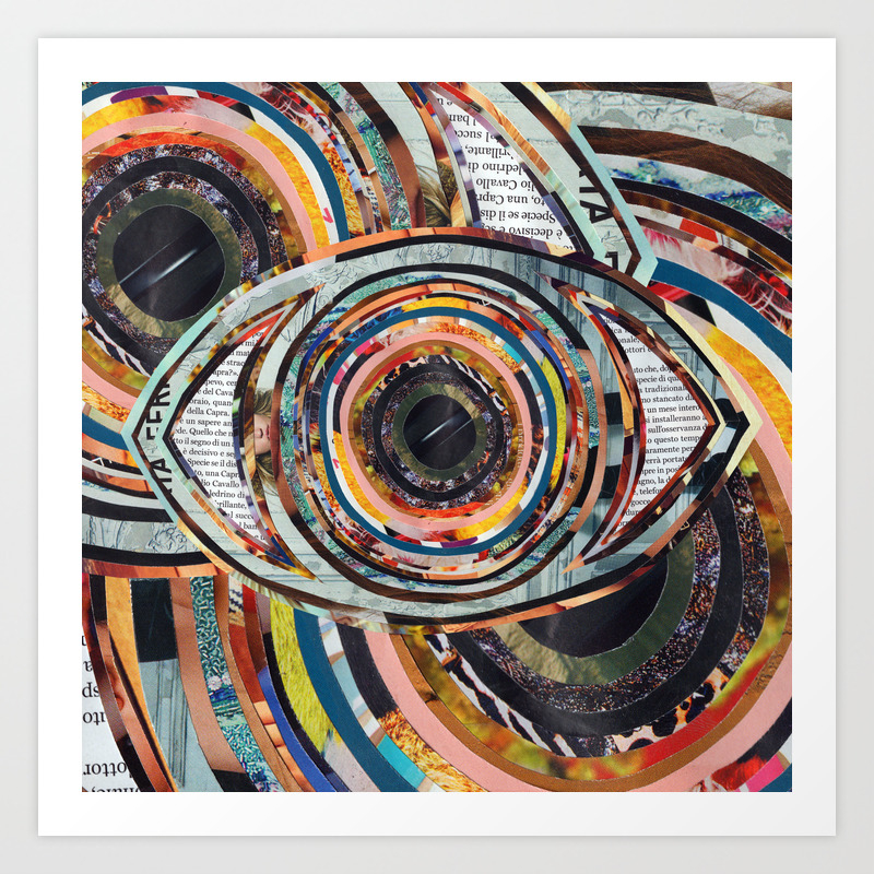 Rainbow Eyes Collage Art Print By Torr Society6