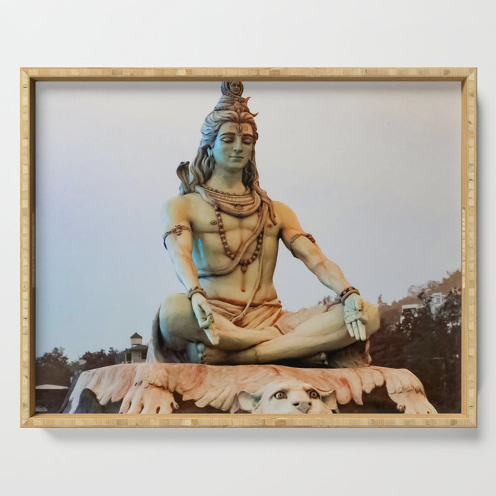Lord Shiva Meditating Serving Tray