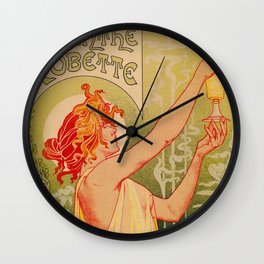 Classic French art nouveau Absinthe Robette Wall Clock