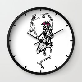 Two Dancing Skeletons | Day of the Dead | Dia de los Muertos | Wall Clock