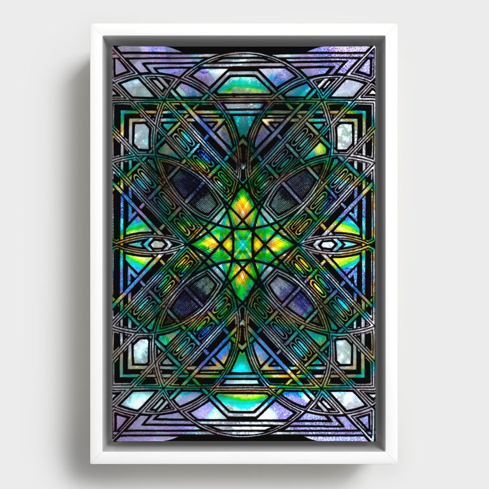 Stained glass Framed Canvas