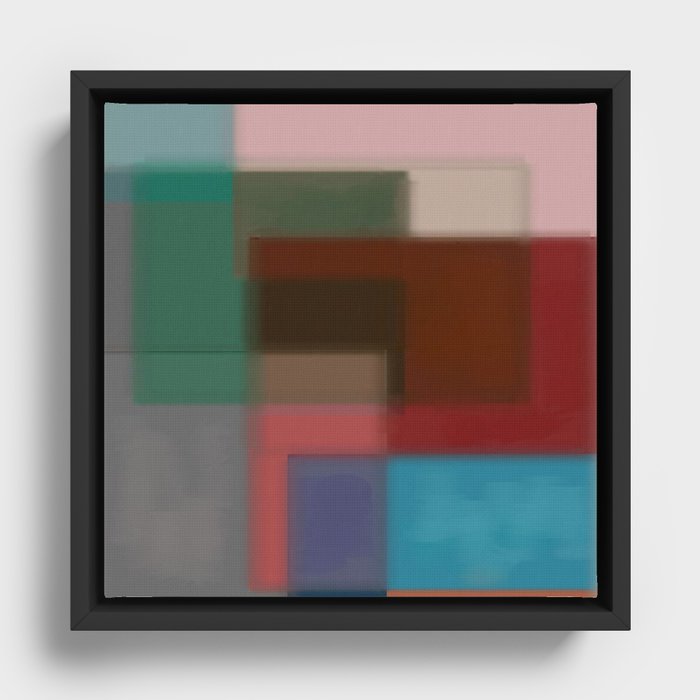 Squares Framed Canvas