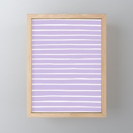 Stripes Lavender Framed Mini Art Print