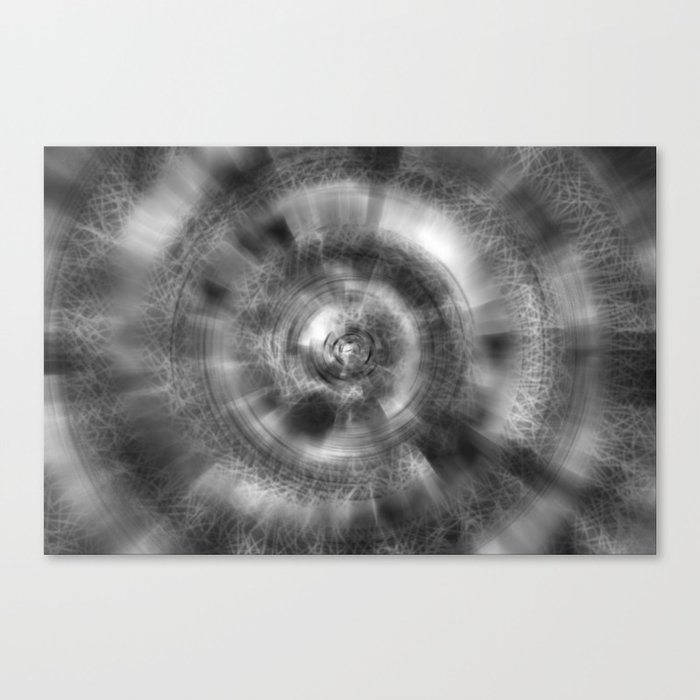 Sound - 36 (spiral of time abstract) Canvas Print