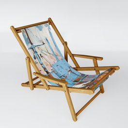 Docked Fishing Boat Painting Sling Chair