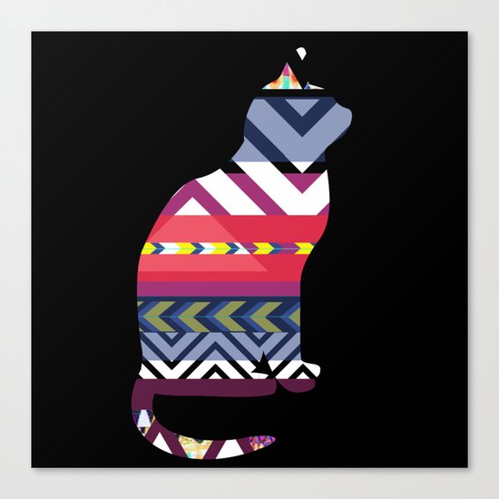 Tribal Feline Canvas Print