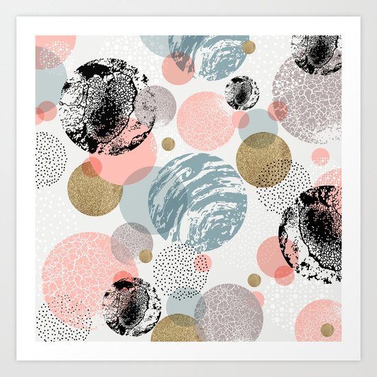 Circles texture Art Print