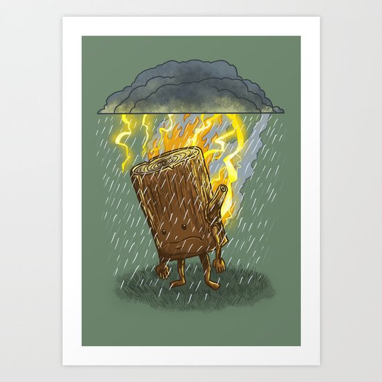 Bad Day Log II Art Print