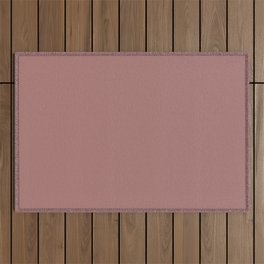 Mid-tone Merlot Pink Solid Color Pairs PPG Cinnamon Diamonds PPG1055-5 - All One Single Shade Hue Outdoor Rug