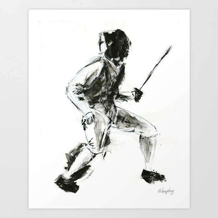 Fencer #3 Art Print