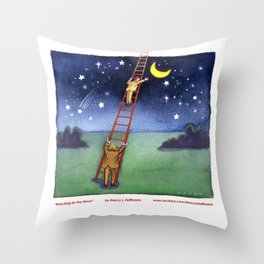 Reaching for the Moon Throw Pillow