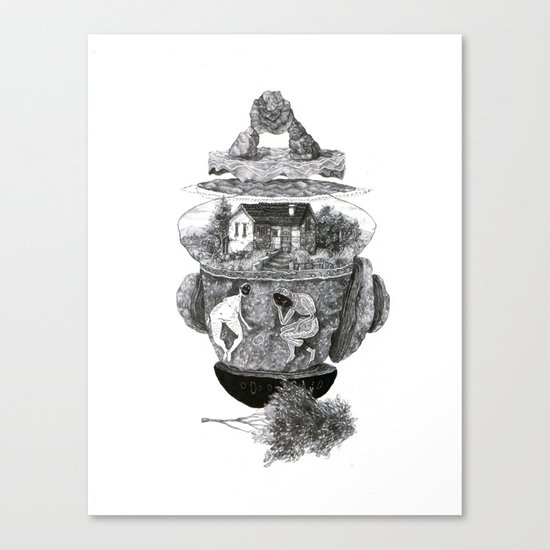 house, and things Canvas Print