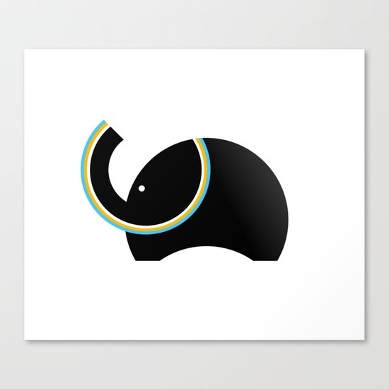 Retro Elephant Canvas Print
