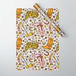 Rainbow Cowboy Boots Print Wrapping Paper
