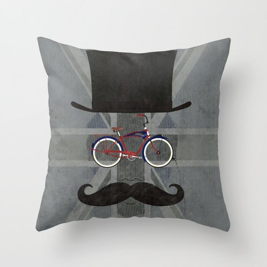 Bicycle Head Throw Pillow