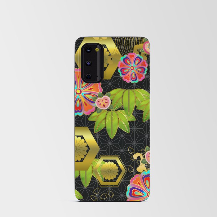 Japanese pattern 22 Black Android Card Case
