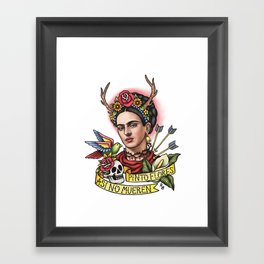 Frida Viva La Vida Tattoo Style Friducha Framed Art Print
