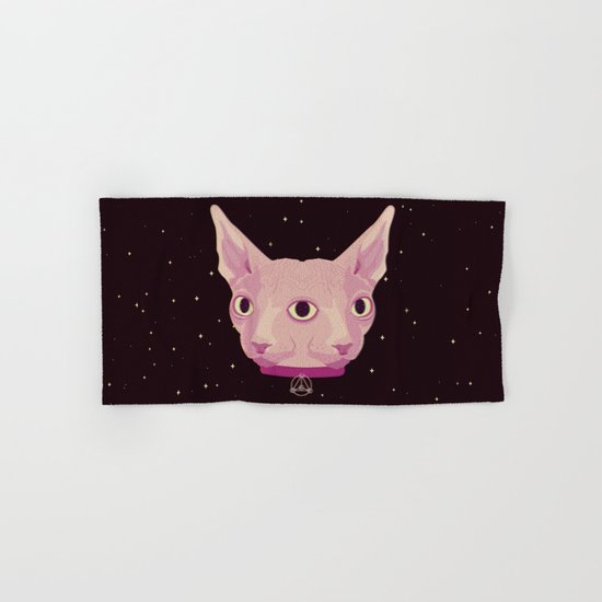 Two-Faced Sphynx From Outer Space Hand & Bath Towel