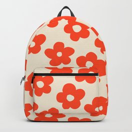 Retro 60s 70s Flower Pattern #pattern #vintage #poppy Backpack