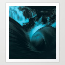 Cool blue waves Art Print
