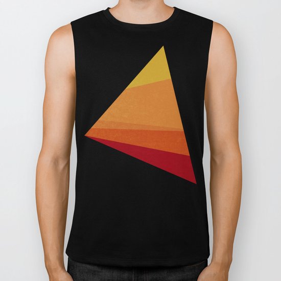 Stripe X Orange Peel Biker Tank