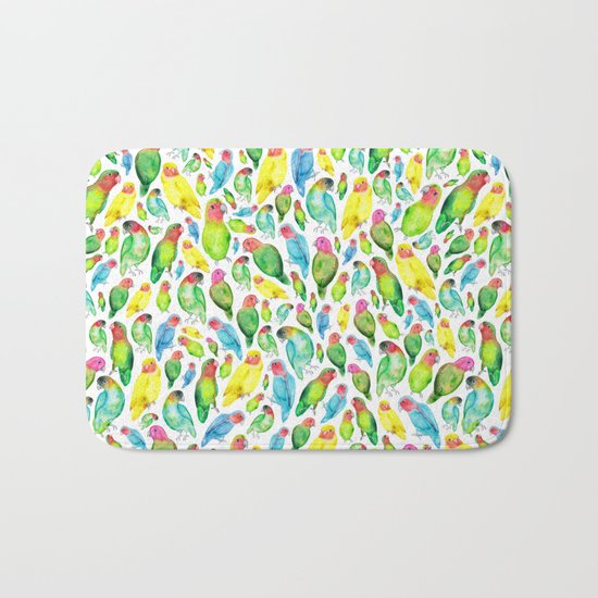 Love Birds Pattern Bath Mat