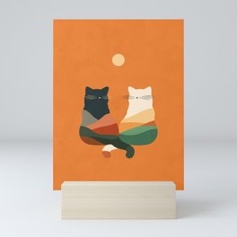 Abstract Cats Mini Art Print
