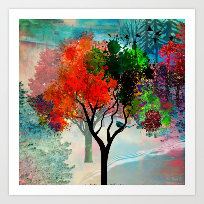 Lavish Abstract Landscape Art Print By Folknfunky Society6