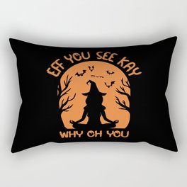 EFF You See Kay Why Oh You Halloween Witch Rectangular Pillow