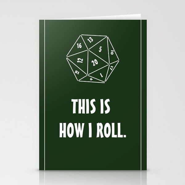 D20  Stationery Cards