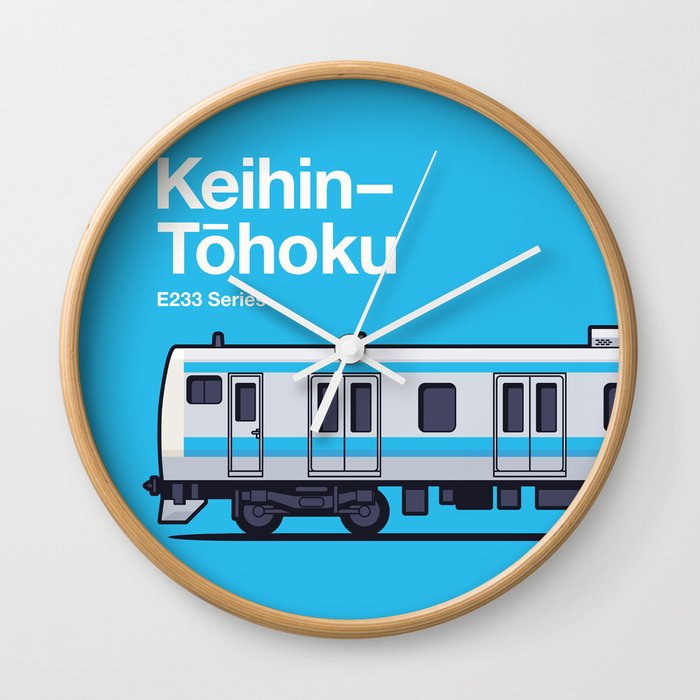 Tokyo Keihin-Tohoku Line Train Side Profile Wall Clock
