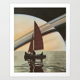 Sailing to Saturn Art Print