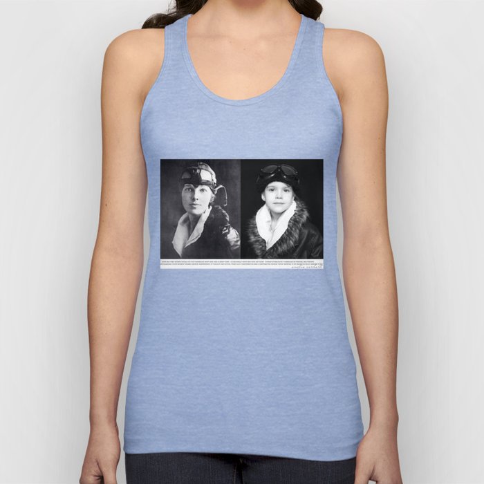 NOT Just A Girl | Emma | Amelia Earhart Portrait w/ quote Tank Top
