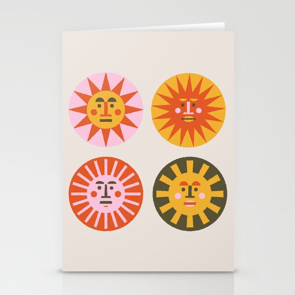 Sunny Faces Stationery Cards