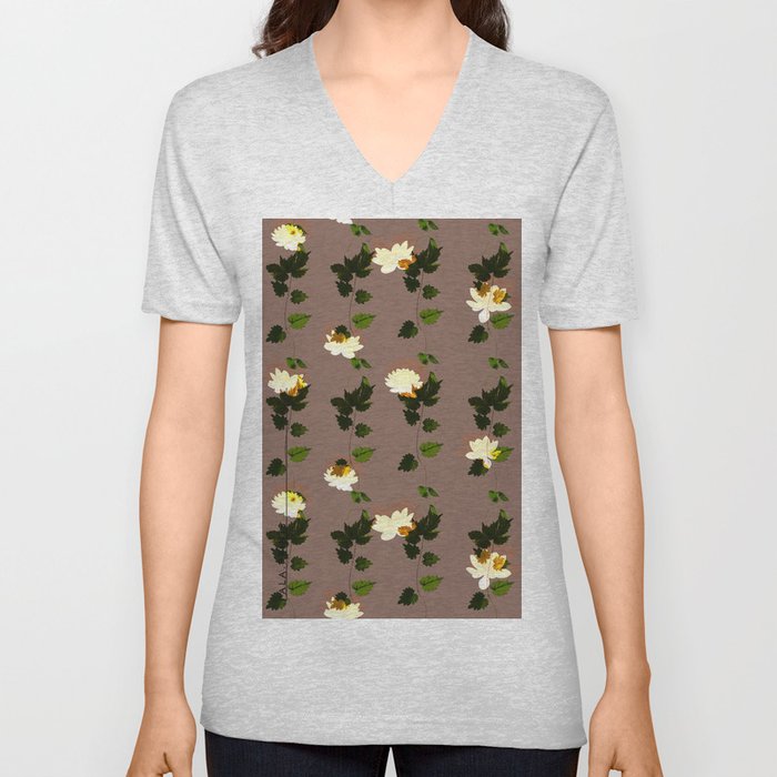 Flower String V Neck T Shirt