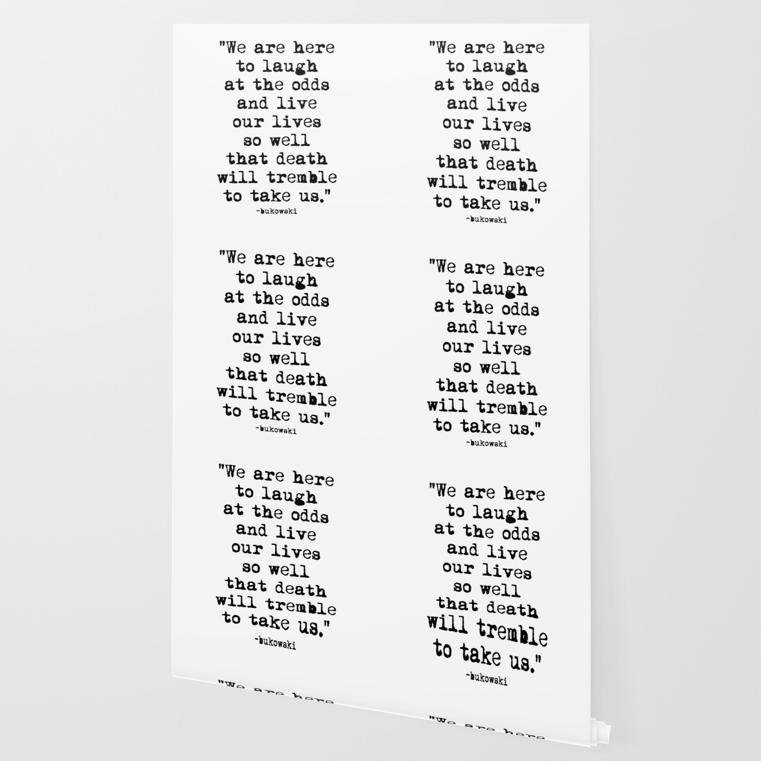 Charles Bukowski Quote Laugh Wallpaper by quoto | Society6