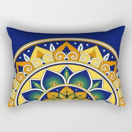 Italian Tile Pattern – Peacock motifs majolica from Deruta Rectangular Pillow