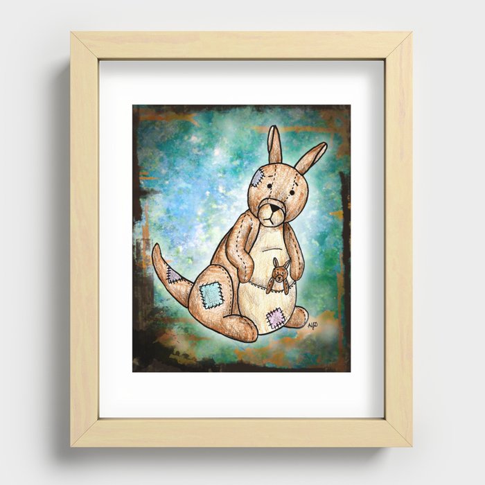 Kimba the Kangaroo Recessed Framed Print