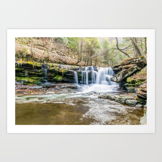 Along the Train Tracks Art Print