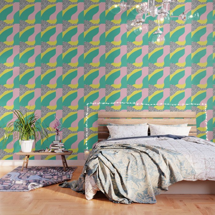 Multi Colour Pastel Memphis Pattern Design Wallpaper By Jasmwills
